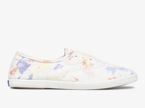 Keds Chillax Splatter Twill Ženske Slip On Sneakers Bijele Visebojne | RS-22282