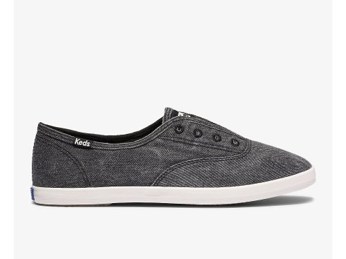 Keds Chillax Washable Feat. Organic Cotton Ženske Slip On Sneakers Tamno Sive | RS-93304