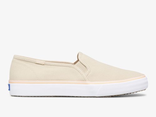 Keds Double Decker Canvas Washable Ženske Slip On Sneakers Bež | RS-82281