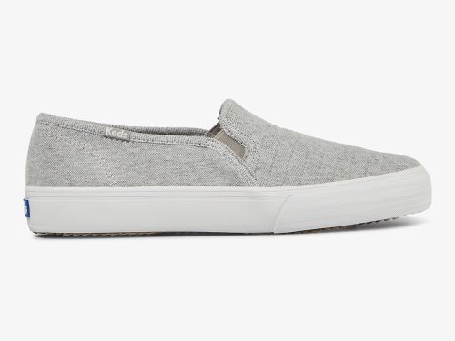 Keds Double Decker Jersey Ženske Slip On Sneakers Sive | RS-39902