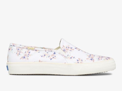 Keds Double Decker Spring Floral Ženske Slip On Sneakers Krem | RS-53379