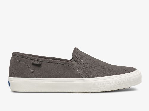 Keds Double Decker Suede Ženske Slip On Sneakers Tamno Sive | RS-90342