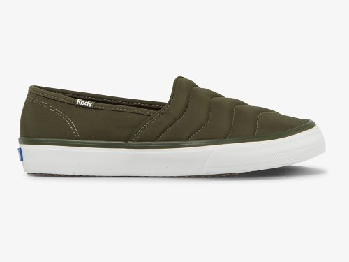 Keds Double Decker Wave Najlon Ženske Slip On Sneakers Zelene | RS-34254