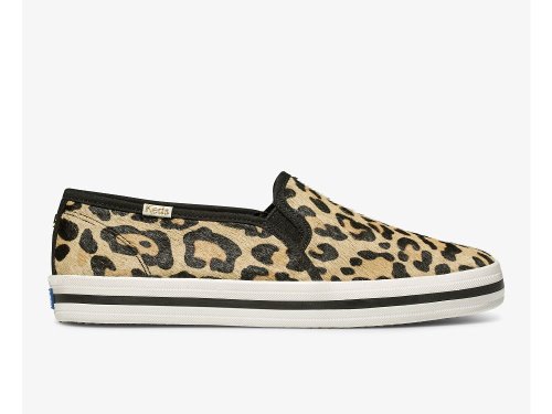 Keds Kate Spade New York Calf Hair Slip On Ženske Slip On Sneakers Leopard | RS-94788