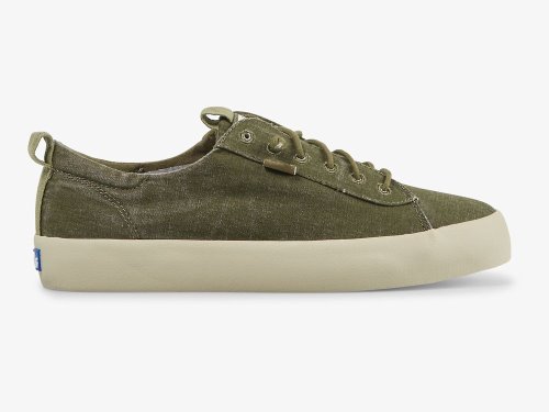 Keds Kickback Canvas Washable Ženske Lace Up Shoes Maslinasto Zelene | RS-51351