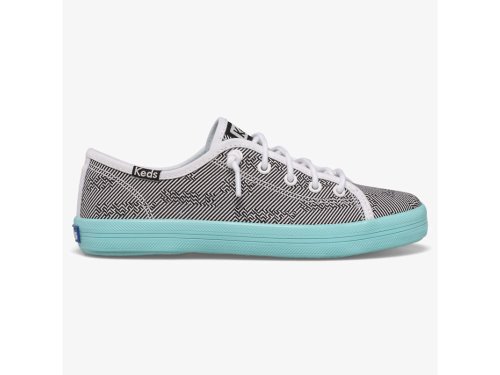 Keds Kickstart Seasonal Djevojke Patike Crne Bijele Tirkizne | RS-97141