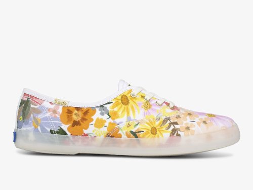 Keds Rifle Paper Co. Champion Marguerite Ženske Lace Up Shoes Roze Žute Visebojne | RS-22204