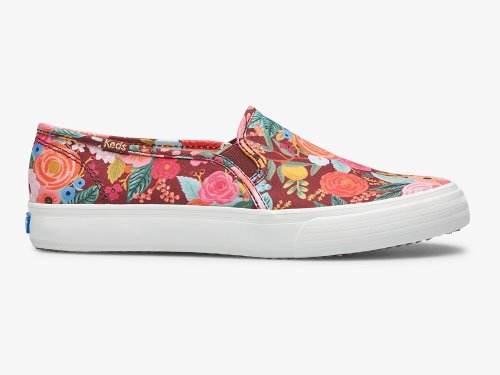 Keds Rifle Paper Co. Double Decker Garden Party Ženske Slip On Sneakers Bordo | RS-26685