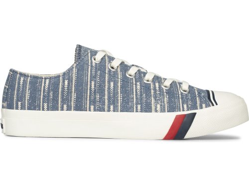 Keds Royal Lo Woven Stripe Muške Patike Indigo | RS-02462