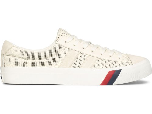 Keds Royal Plus Perf Koža Ženske Koža Sneakers Krem | RS-66307