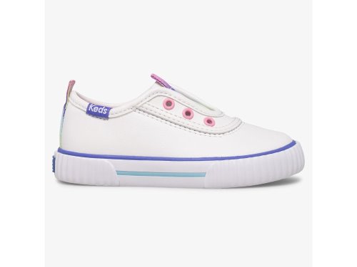 Keds Topkick Slip On Jr Washable Koža Djevojke Slip On Sneakers Bijele | RS-95494