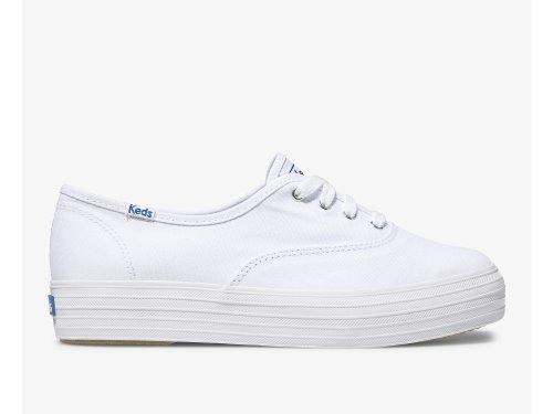 Keds Triple Ženske Platforma Sneakers Bijele | RS-22138