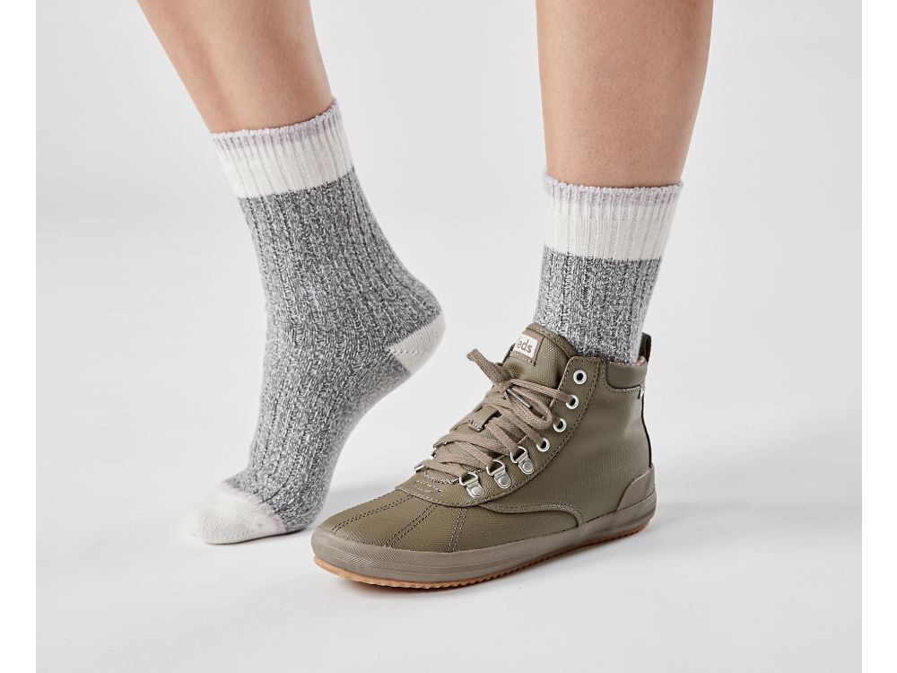 Keds 3 Pk Crew Boot Socks Ženske Čarape Crne | RS-31165