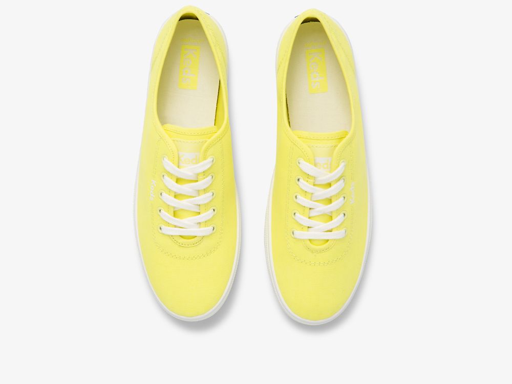 Keds Breezie Canvas Neon Ženske Lace Up Shoes Žute | RS-96234