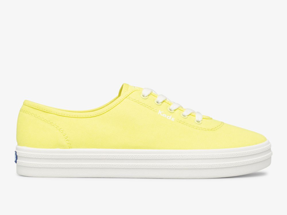 Keds Breezie Canvas Neon Ženske Lace Up Shoes Žute | RS-96234