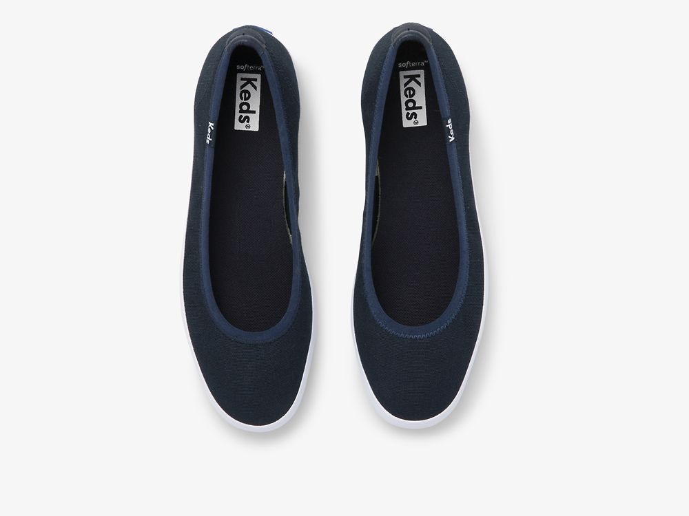 Keds Bryn Canvas Ženske Slip On Sneakers Tamnoplave | RS-01169