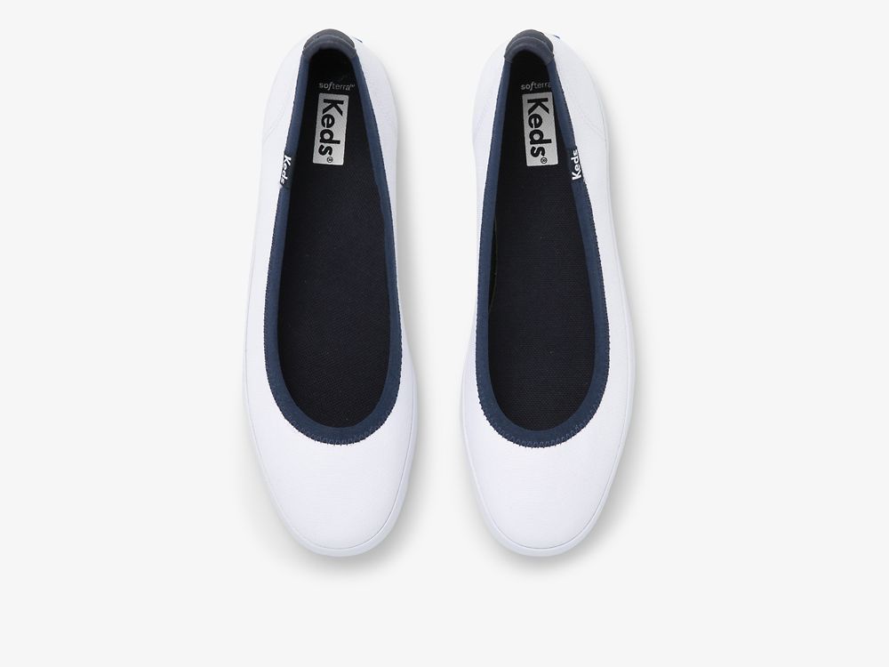 Keds Bryn Canvas Ženske Slip On Sneakers Bijele | RS-73163