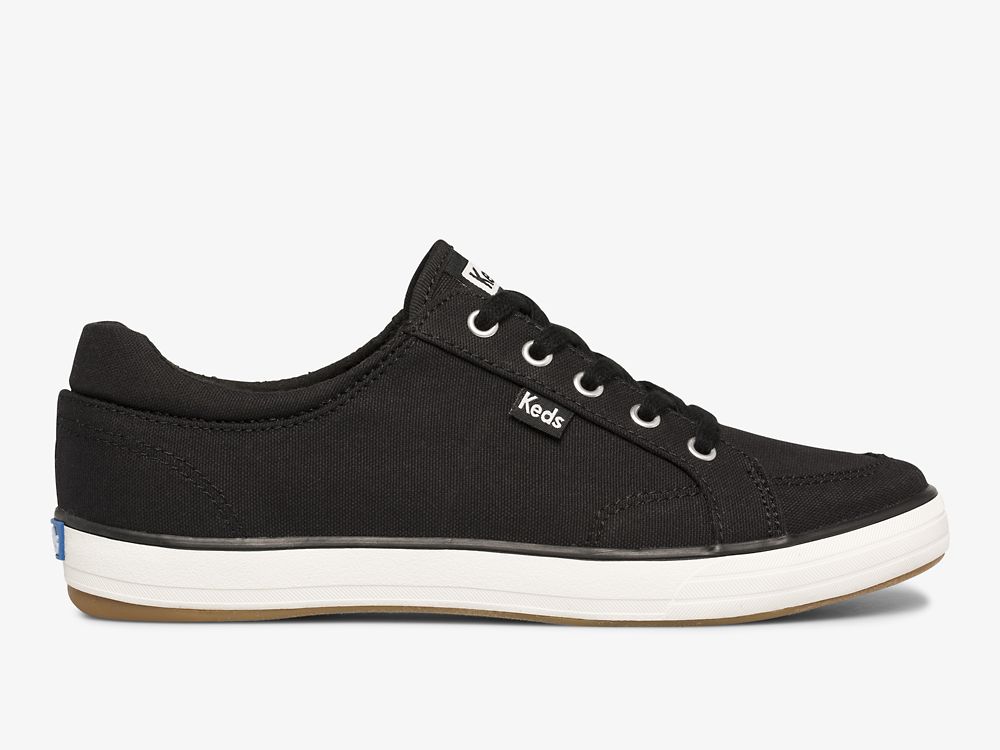 Keds Center II Canvas Ženske Lace Up Shoes Crne | RS-31246