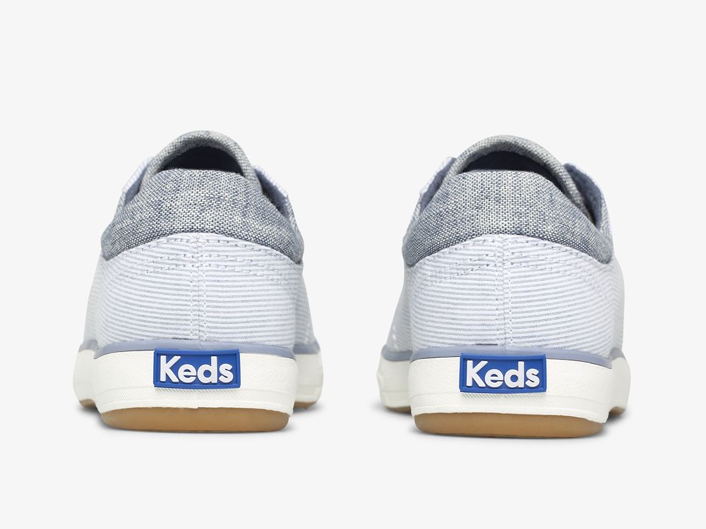 Keds Center II Chambray Stripe Ženske Lace Up Shoes Plave | RS-73387