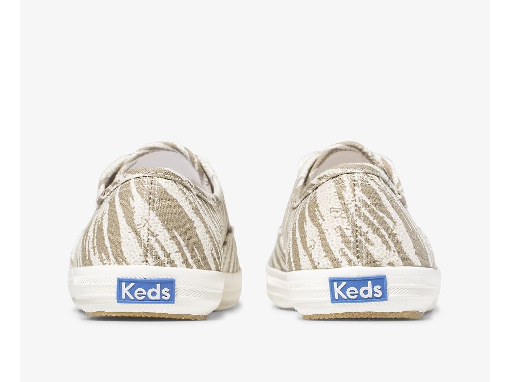 Keds Champion Animal Ženske Lace Up Shoes Krem | RS-20815