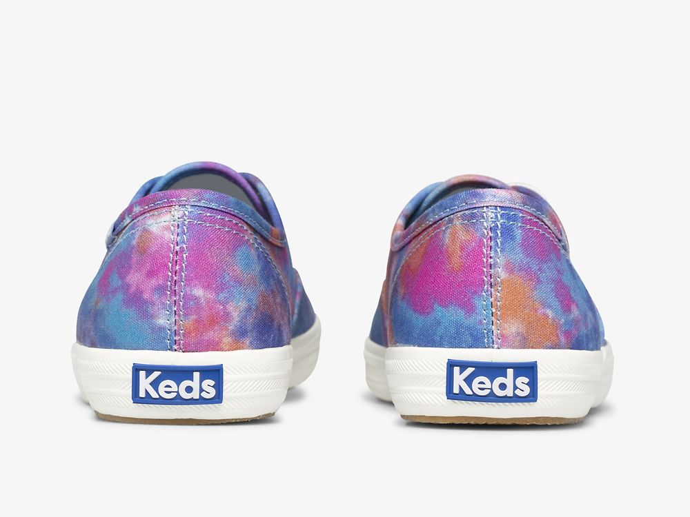 Keds Champion Canvas Tie Dye Ženske Lace Up Shoes Plave Roze | RS-15884