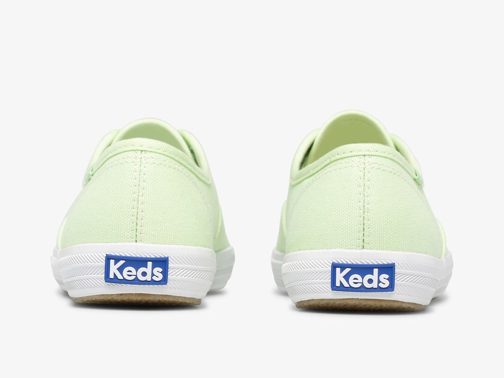 Keds Champion Canvas Washable Ženske Lace Up Shoes Zelene | RS-38955