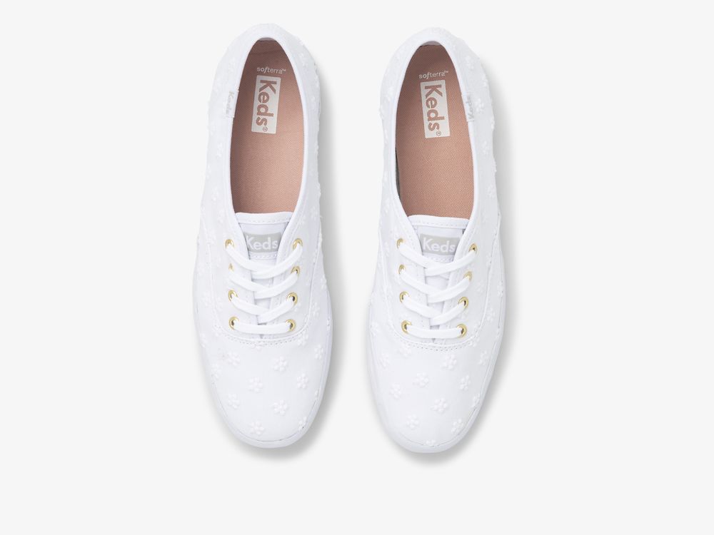 Keds Champion Daisy Eyelet Ženske Lace Up Shoes Bijele | RS-76551