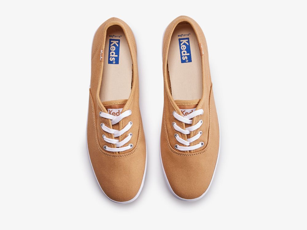 Keds Champion Feat. Organic Cotton Ženske Lace Up Shoes Smeđe | RS-58462