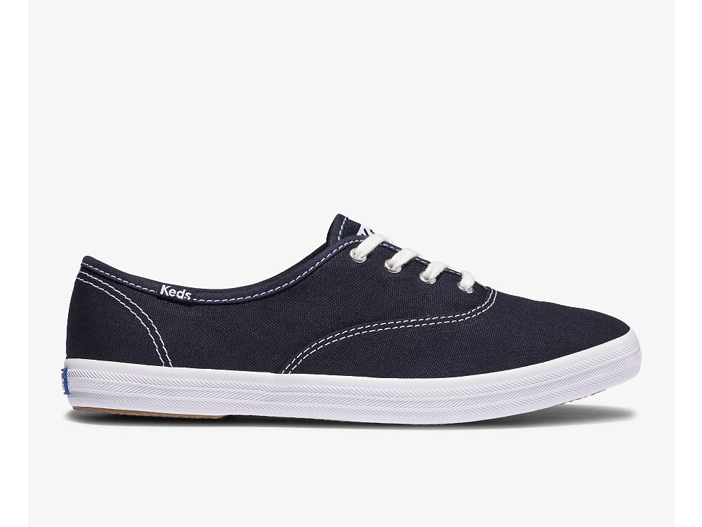 Keds Champion Feat. Organic Cotton Ženske Lace Up Shoes Tamno Tamnoplave | RS-97712