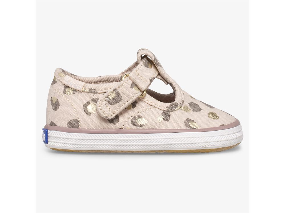 Keds Champion Lace Toe Cap Tstrap Djevojke Slip On Sneakers Leopard | RS-23873