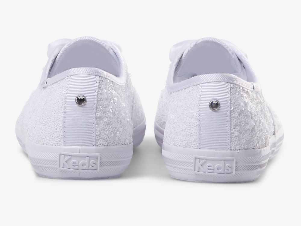 Keds Champion Sequins Ženske Lace Up Shoes Bijele | RS-30752