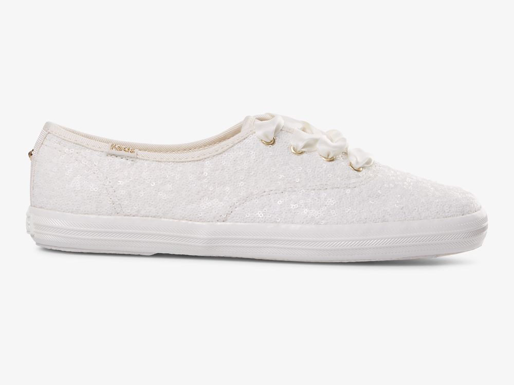 Keds Champion Sequins Ženske Lace Up Shoes Krem | RS-64289