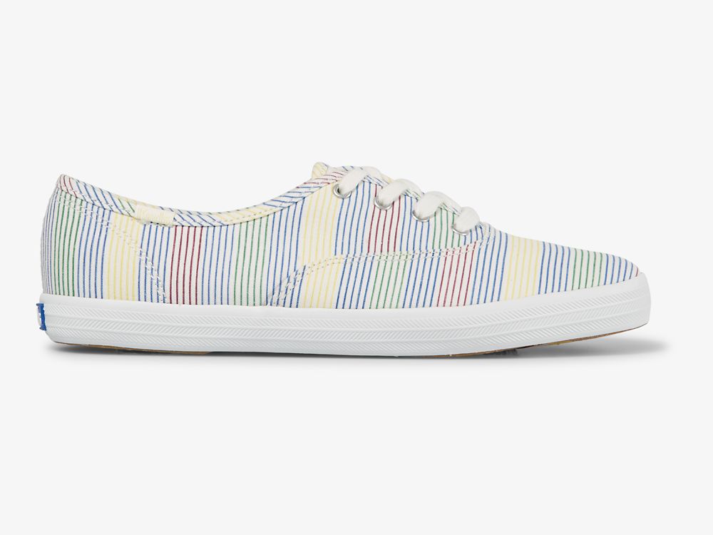 Keds Champion Surf Stripe Ženske Lace Up Shoes Bijele Visebojne | RS-79315