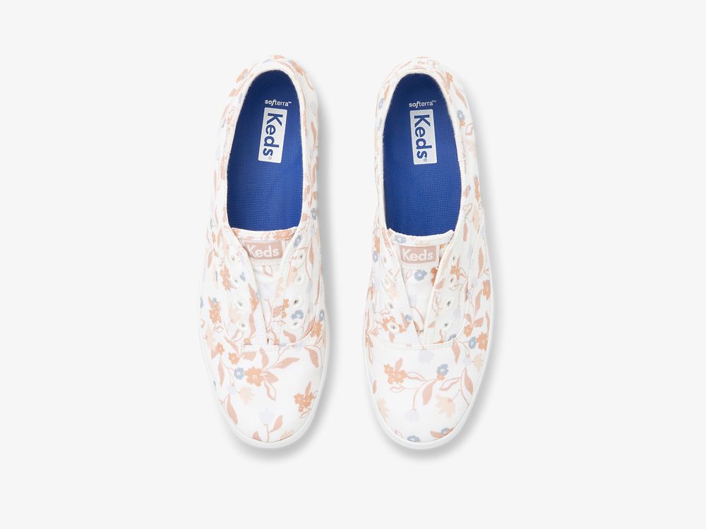 Keds Chillax Femme Floral Twill Ženske Lace Up Shoes Bijele Visebojne | RS-52618