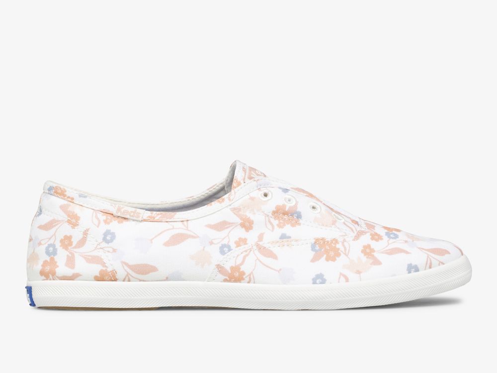 Keds Chillax Femme Floral Twill Ženske Lace Up Shoes Bijele Visebojne | RS-52618