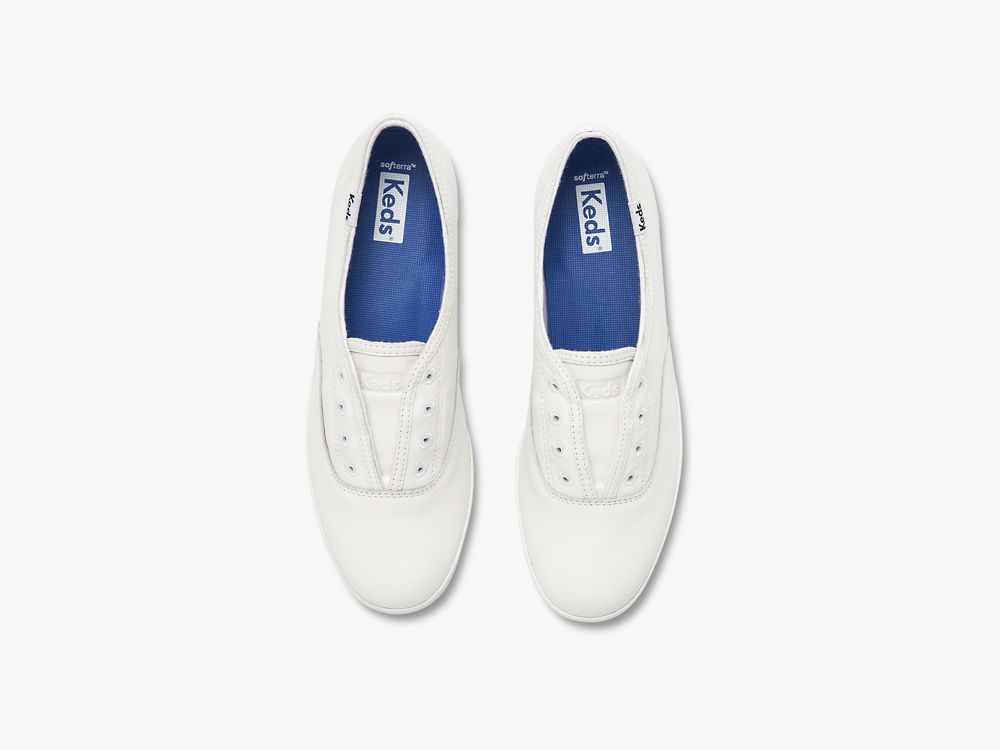 Keds Chillax Koža Ženske Koža Sneakers Bijele | RS-62575