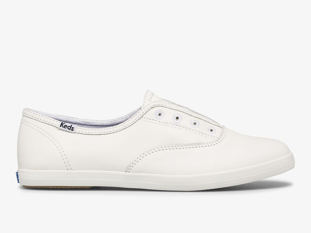 Keds Chillax Koža Ženske Koža Sneakers Bijele | RS-62575