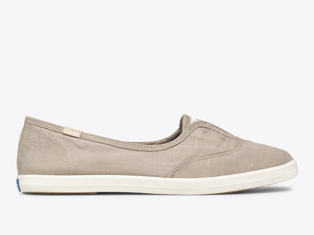 Keds Chillax Mini Twill Washable Ženske Slip On Sneakers Smeđe | RS-70633