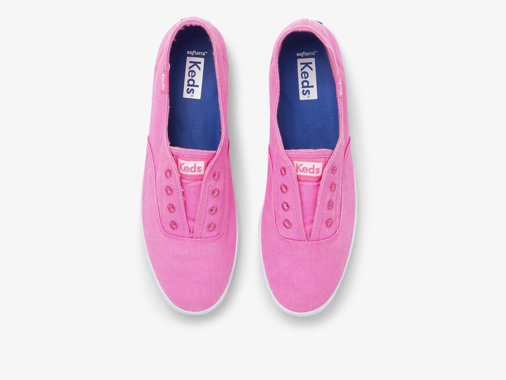 Keds Chillax Neon Twill Washable Ženske Slip On Sneakers Roze | RS-60308