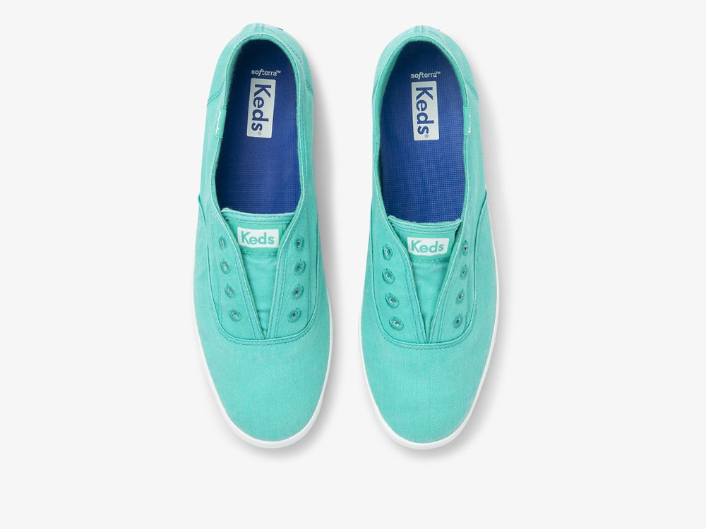 Keds Chillax Neon Twill Washable Ženske Slip On Sneakers Tirkizne | RS-82232