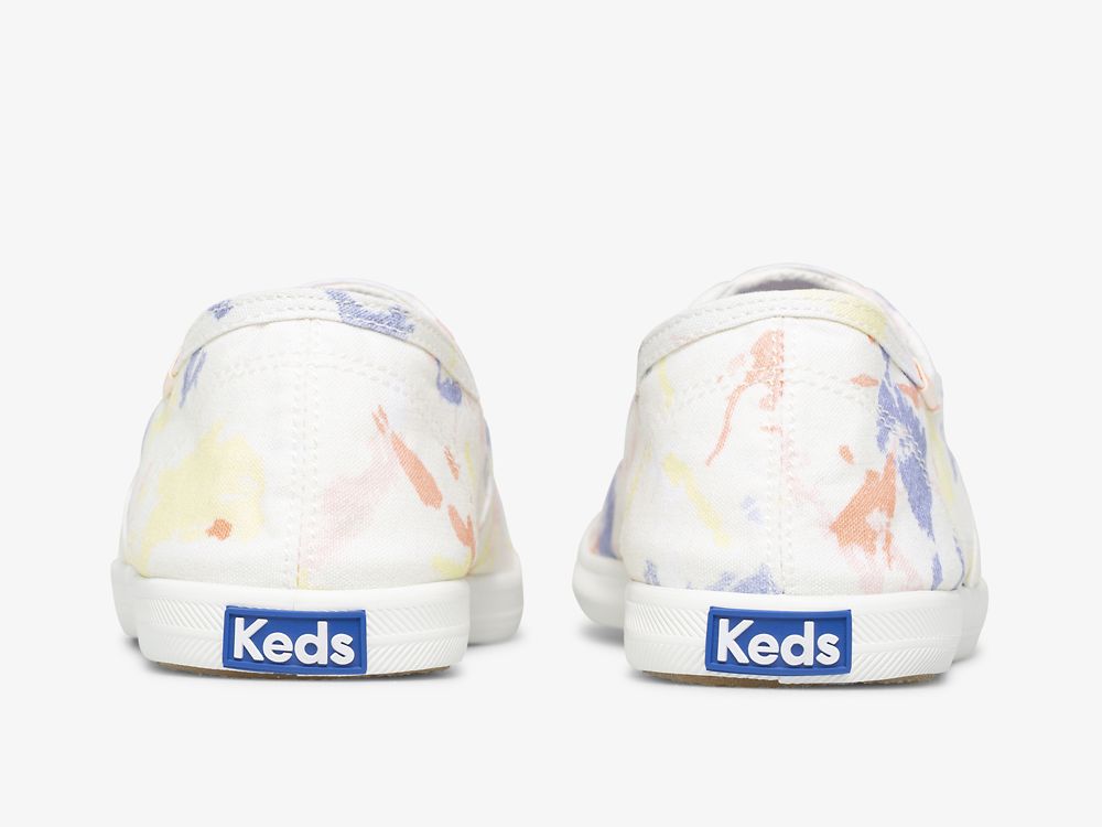 Keds Chillax Splatter Twill Ženske Slip On Sneakers Bijele Visebojne | RS-22282