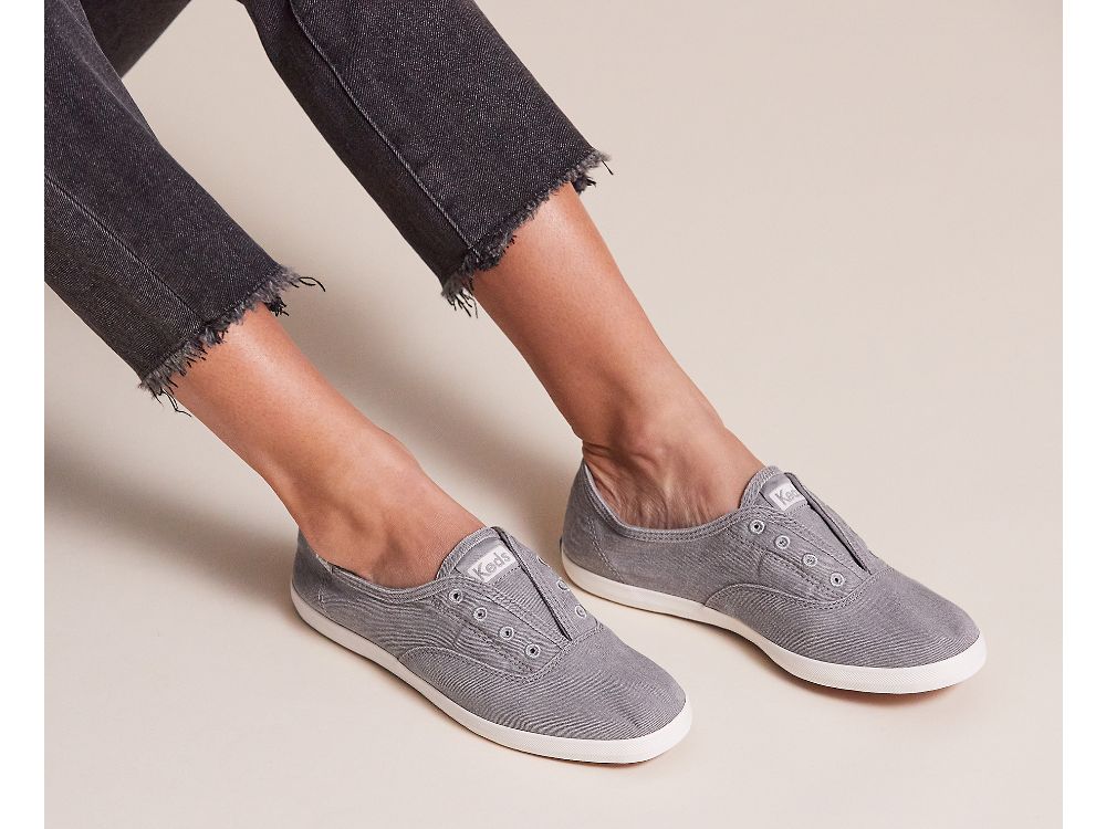 Keds Chillax Washable Feat. Organic Cotton Ženske Slip On Sneakers Sive | RS-60670