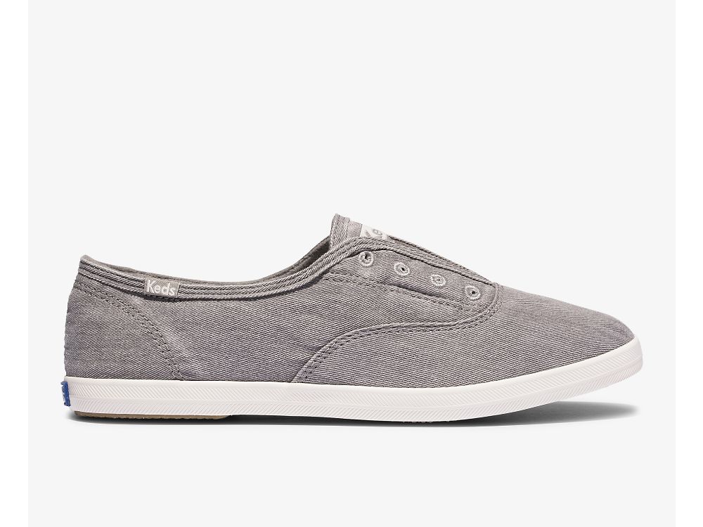 Keds Chillax Washable Feat. Organic Cotton Ženske Slip On Sneakers Sive | RS-60670