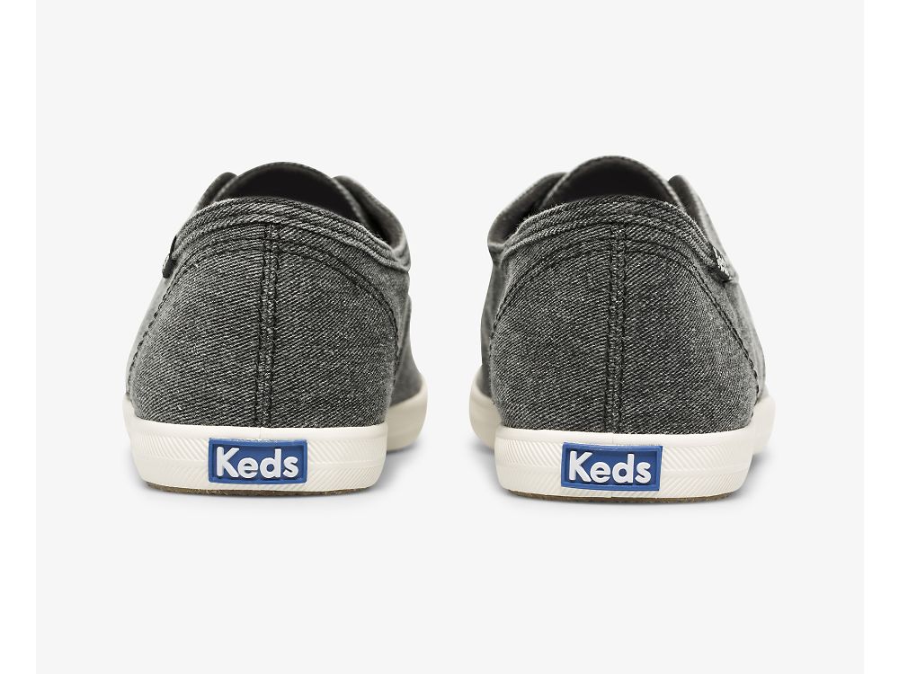 Keds Chillax Washable Feat. Organic Cotton Ženske Slip On Sneakers Tamno Sive | RS-93304