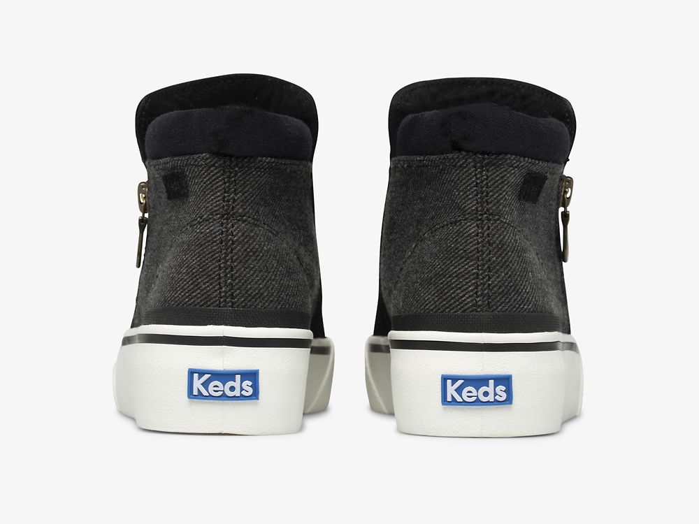 Keds Cooper Zip Bootie Ženske Čizme Crne | RS-68863