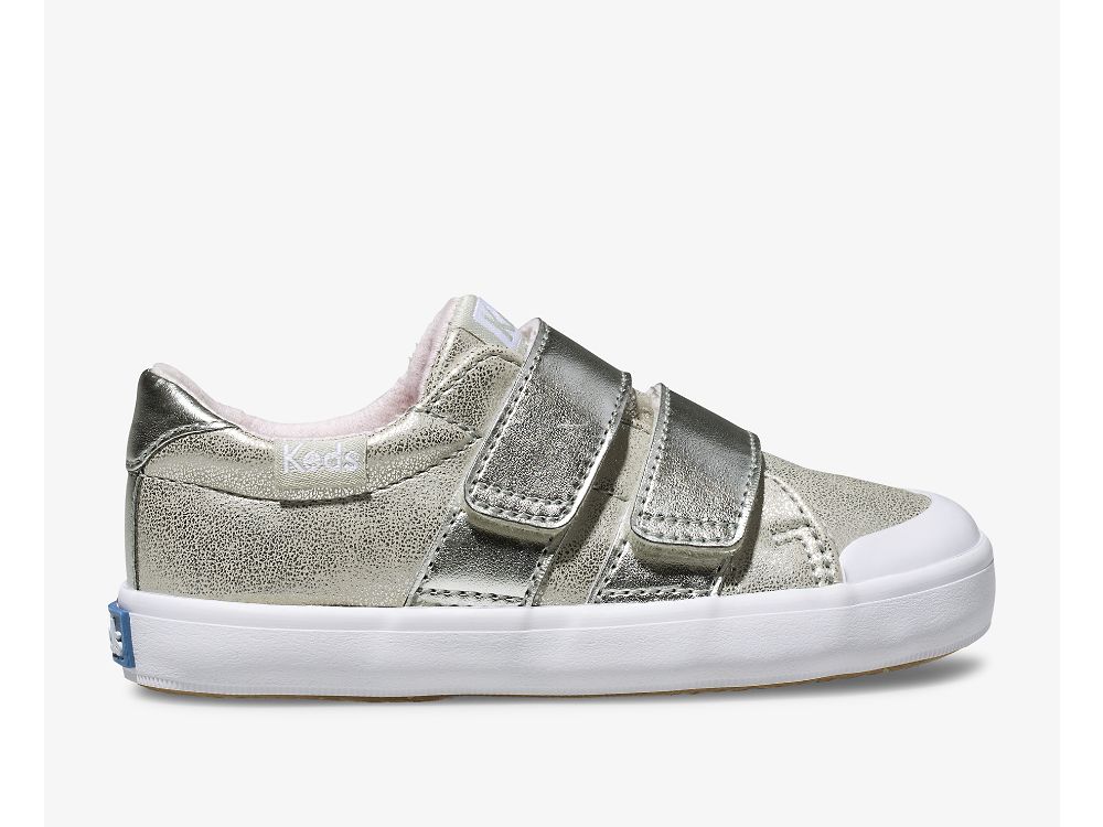 Keds Courtney HL Djevojke Slip On Sneakers Srebrne | RS-31690