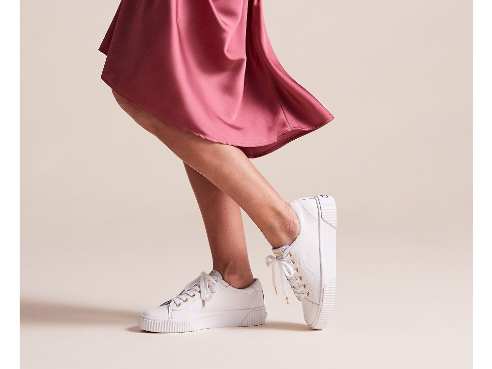 Keds Crew Kick Alto Koža Ženske Koža Sneakers Bijele | RS-97203