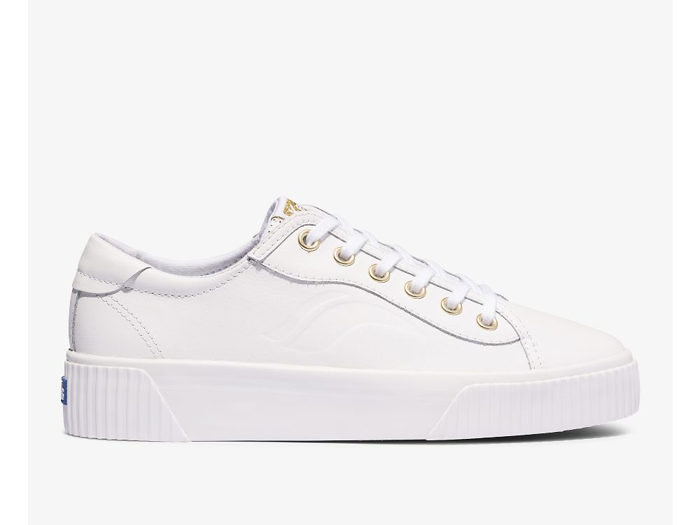 Keds Crew Kick Alto Koža Ženske Koža Sneakers Bijele | RS-97203