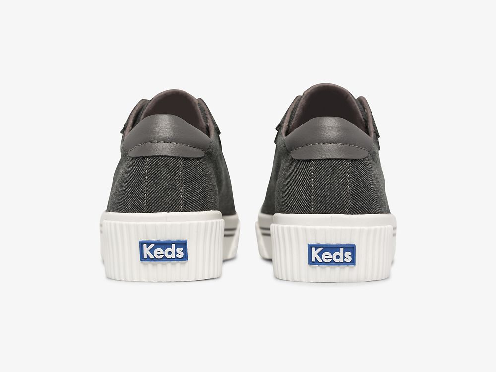 Keds Crew Kick Alto Soft Twill Ženske Lace Up Shoes Sive | RS-61616