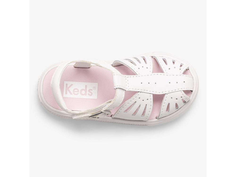 Keds Daphne Butterfly Koža Djevojke Sandale Bijele | RS-29764